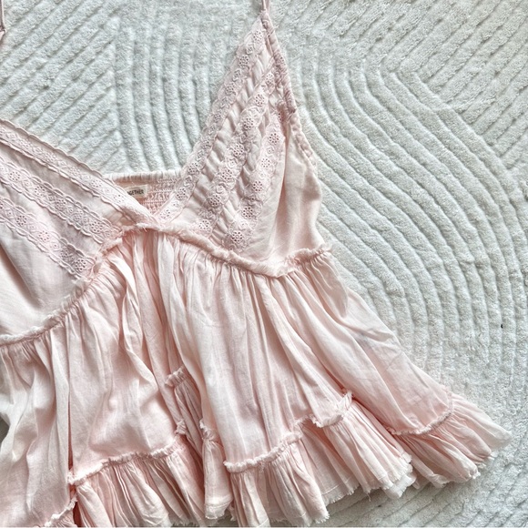 Whimsical Babydoll Lace Trimmed Cotton Top - Picture 11 of 11